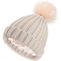 Knit Hat Winter Satin Lined Cuffed Beanie